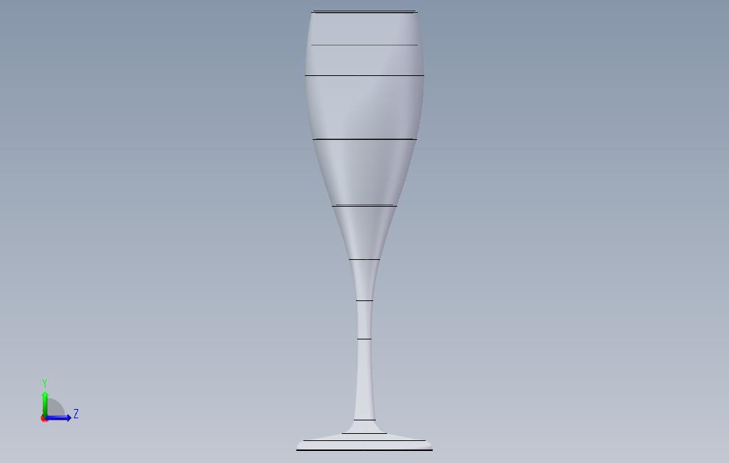 香槟酒 左侧视图