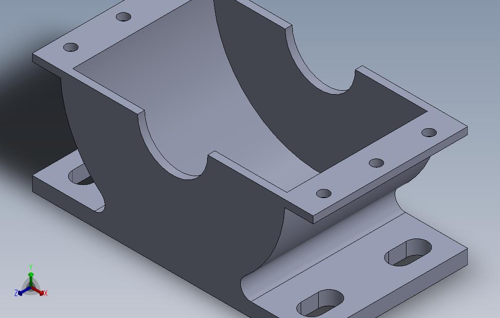 鼓风机下壳体 Solidworks 2016 模型图纸免费下载 懒石网