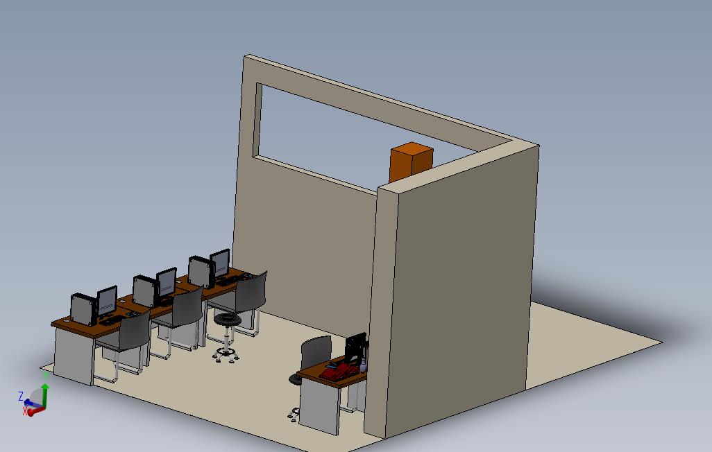 Solidworks中的CADD中心室内实验室