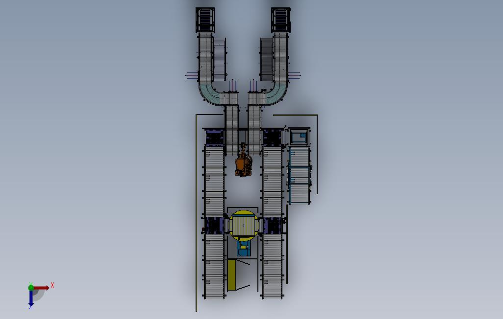 全自动码垛缠绕包装输送一体生产线 Solidworks 2012 模型图纸免费下载 懒石网