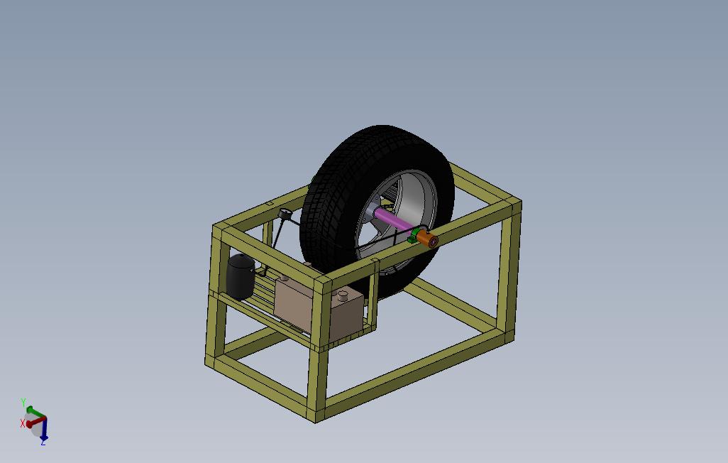 汽车轮胎转动时车轮充气试验台