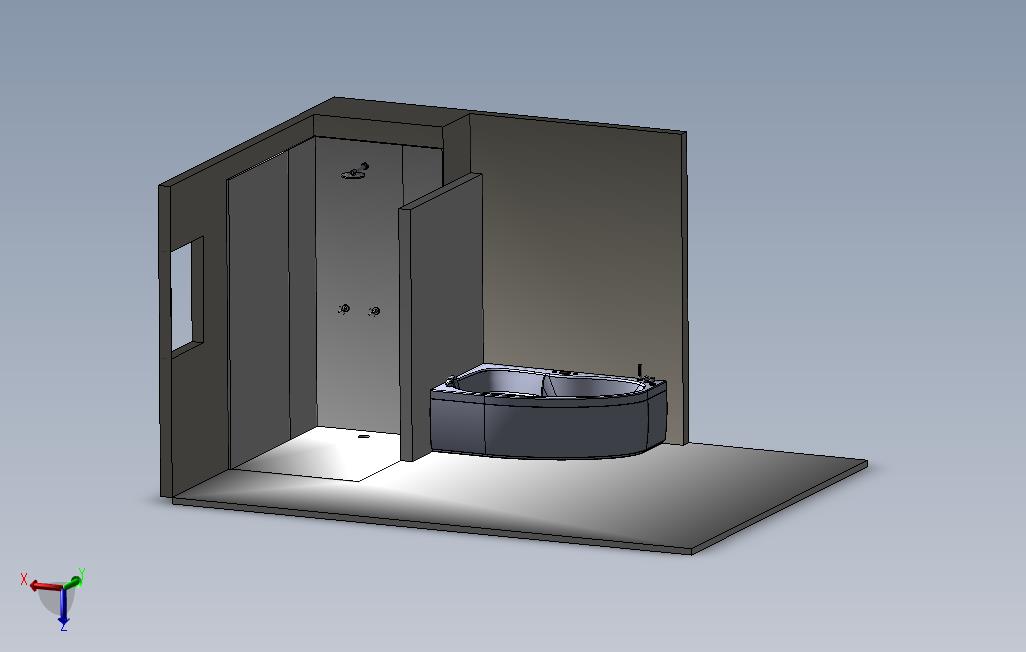 淋浴空间_SOLIDWORKS 2014_模型图纸免费下载 – 懒石网