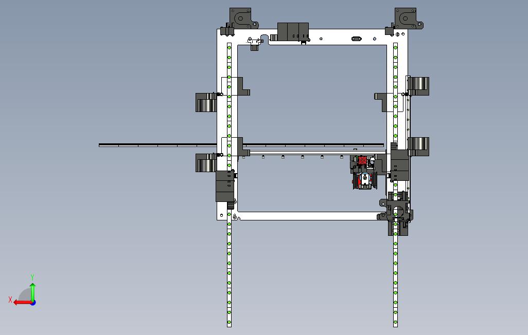 用于CoreXY3D打印机的xy机架 背面视图
