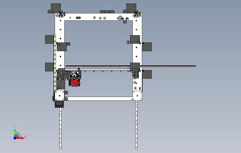 用于CoreXY3D打印机的xy机架 正面视图