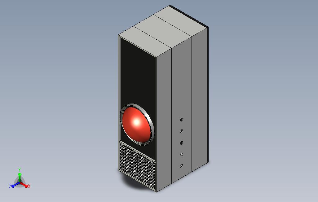0_HAL9000复制品-电子项目盒,包含Fusion360文件,基于AmadeusProkopiak的工作