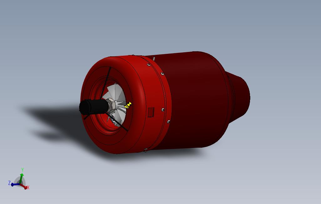 0_KingtechK310g涡轮喷气发动机3D数模图纸Solidworks设计