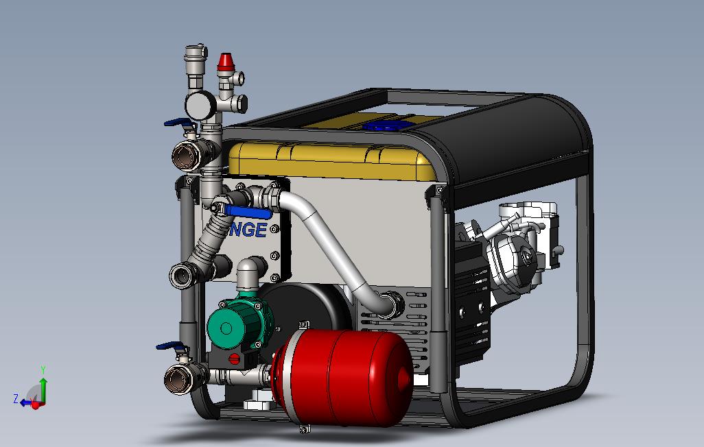 0_SNGE柴油发电机3D模型图纸Solidworks设计