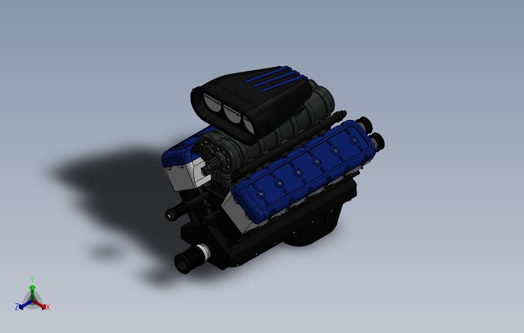 0_V12ENGINE12缸发动机模型3D图纸Solidworks设计