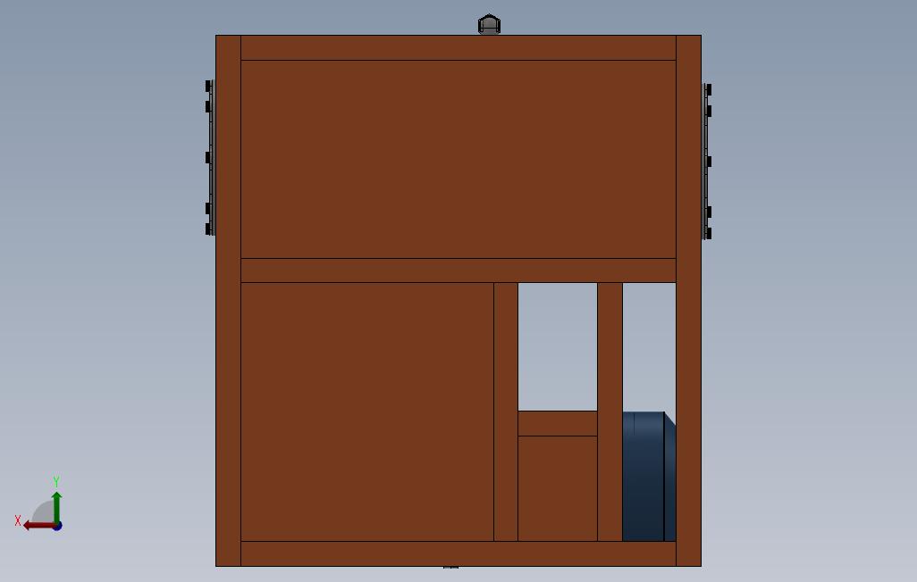 0_800吨液压泵站3D模型图纸Solidworks设计 背面视图
