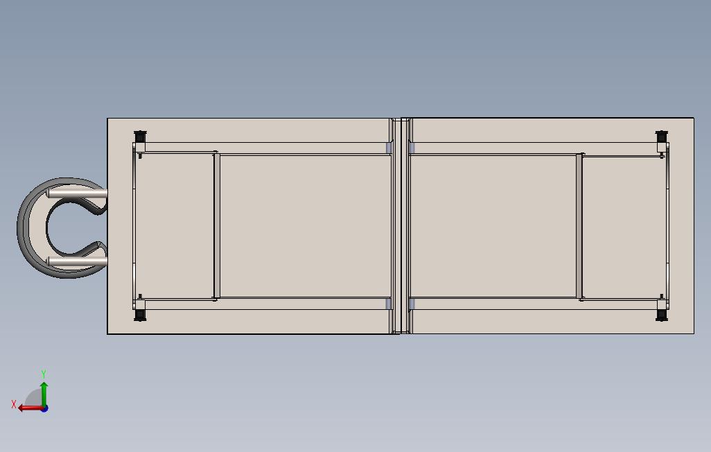 0_医用按摩台简易模型3D图纸Solidworks设计 背面视图