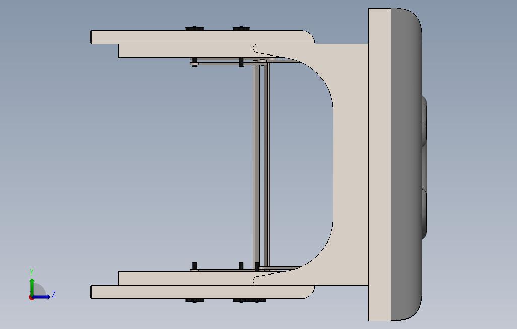 0_医用按摩台简易模型3D图纸Solidworks设计 左侧视图