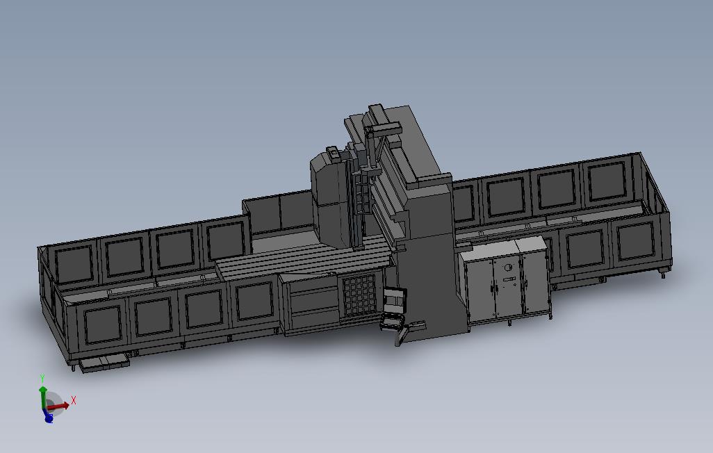 0_大型龙门铣床外部钣金框架3D模型Solidworks设计
