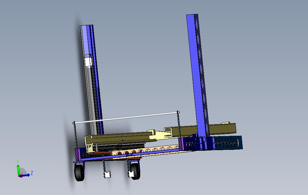 0_液压升降机车厢升降机构3D数模图纸Solidworks设计附IGS格式