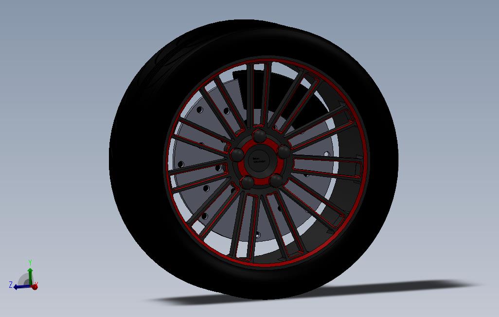 0_带轮胎和基本制动器的轮辋