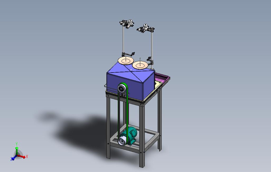 0_无底梭自动蚕茧形绕线机蚕茧绕线机3D模型Solidworks设计