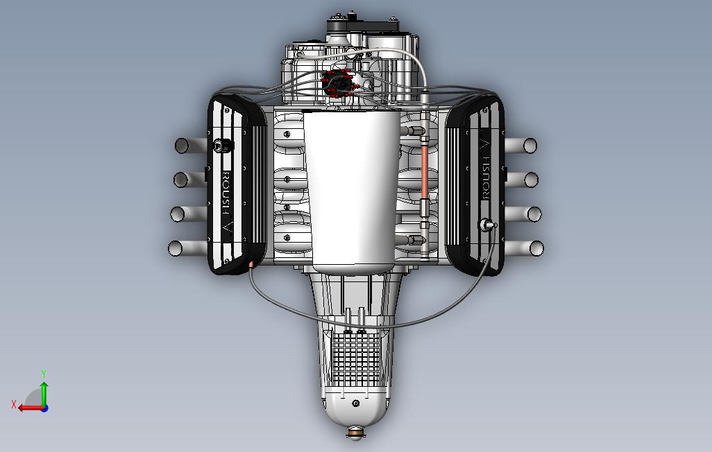 0_V8引擎 背面视图