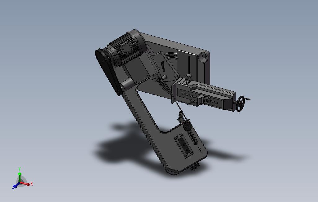 0_数控斜切割机3D模型图纸Solidworks设计