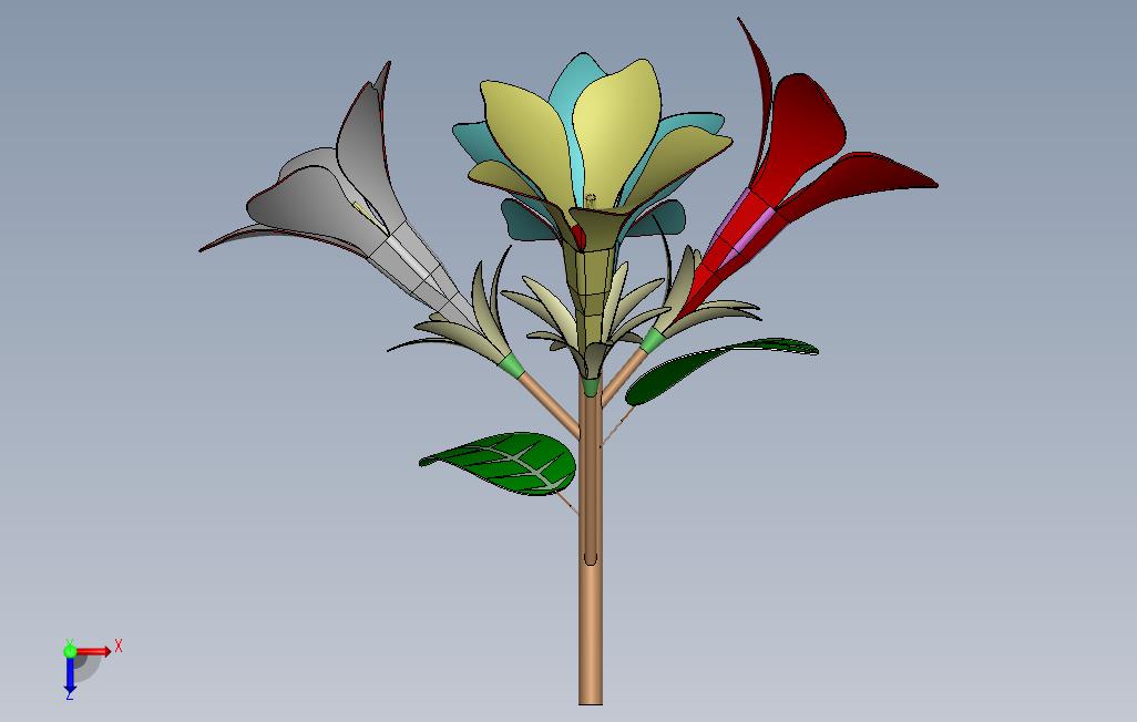 花_SOLIDWORKS 2012_模型图纸免费下载 – 懒石网