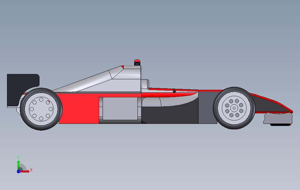 F1赛车3D模型 正面视图
