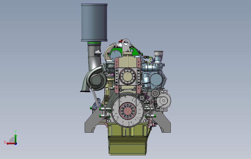 MTU发动机_SOLIDWORKS 2013_模型图纸免费下载 – 懒石网