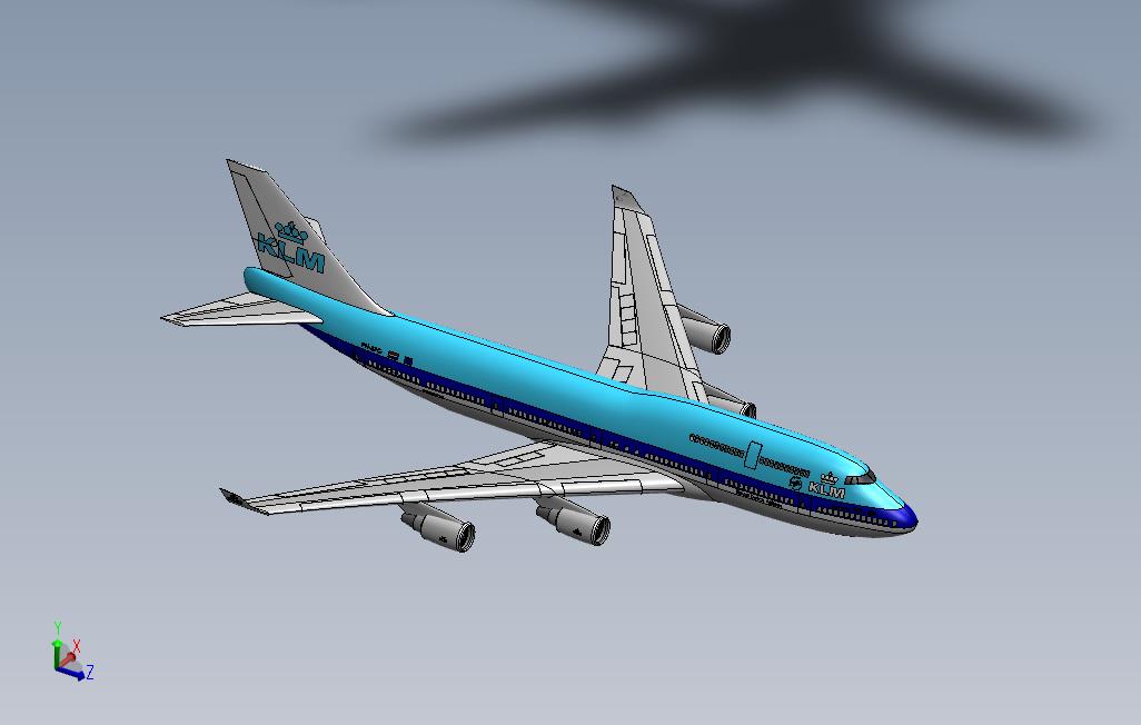 solidworks设计的Boeing747-4