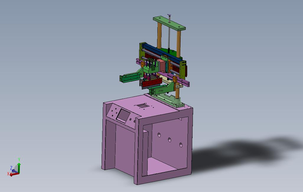 solidworks设计的网印机