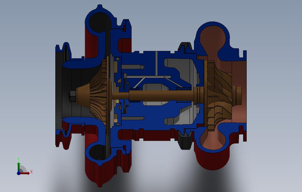 turbocharger_SOLIDWORKS 2011_模型图纸免费下载 懒石网