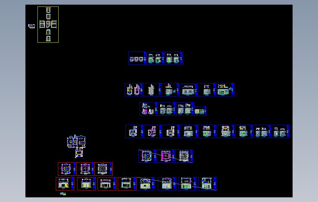 一套祥细的会所施工图及效果图的CAD图