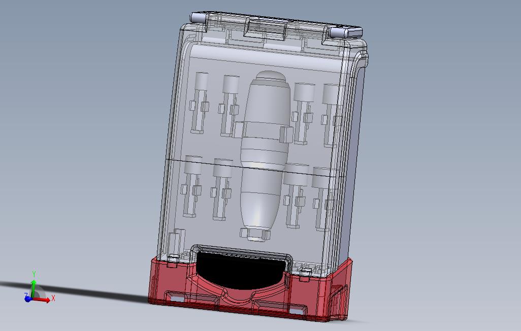一种小型塑料工具盒三维图SOLIDWORKS