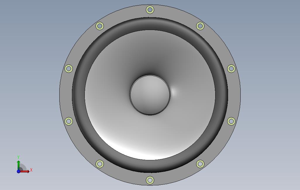 低音扩音器 正面视图