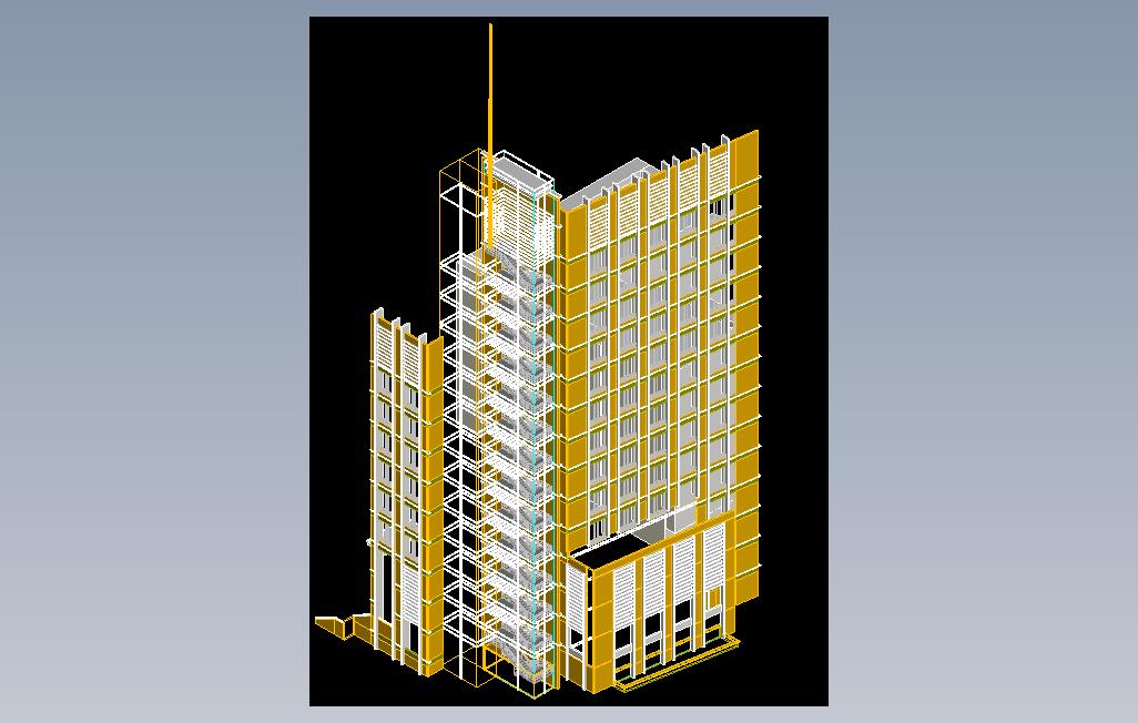 兰州市人大办公楼CAD建筑设计图纸