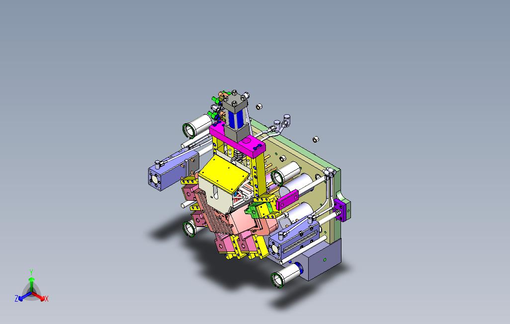 出口模具-后模进胶-全3D