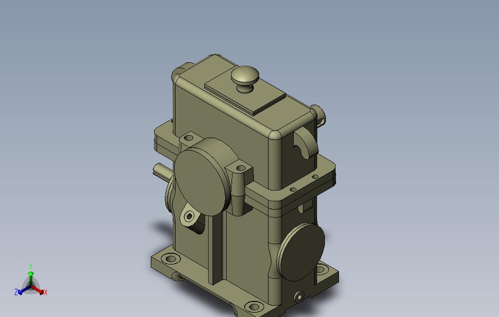 单级蜗杆减速器的3D模型和仿真动画