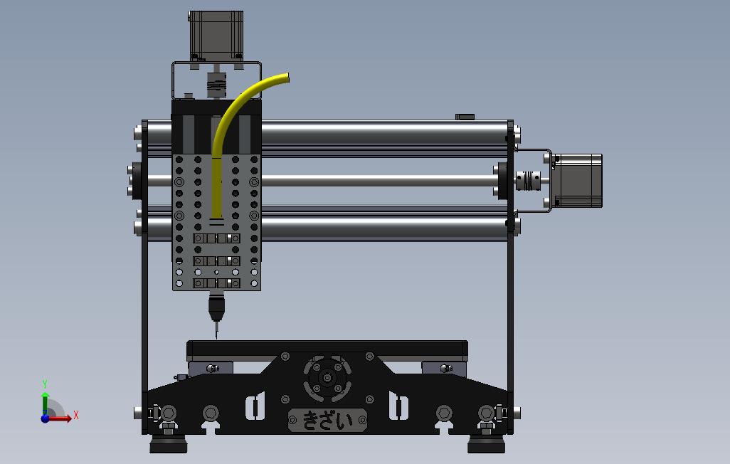 可DIY数控雕刻机的3D模型 正面视图