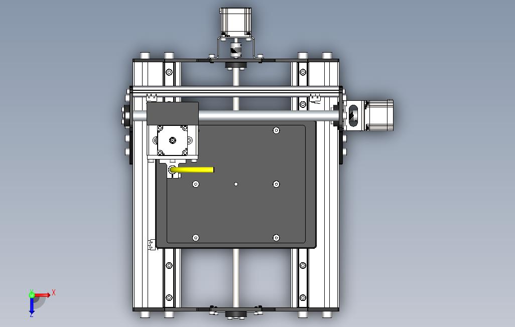 可DIY数控雕刻机的3D模型 俯视图