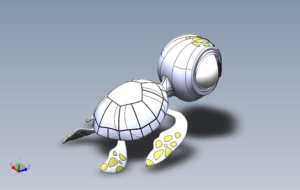 可以3D打印的大眼乌龟玩具