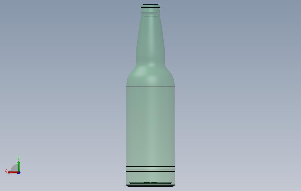 啤酒瓶 背面视图