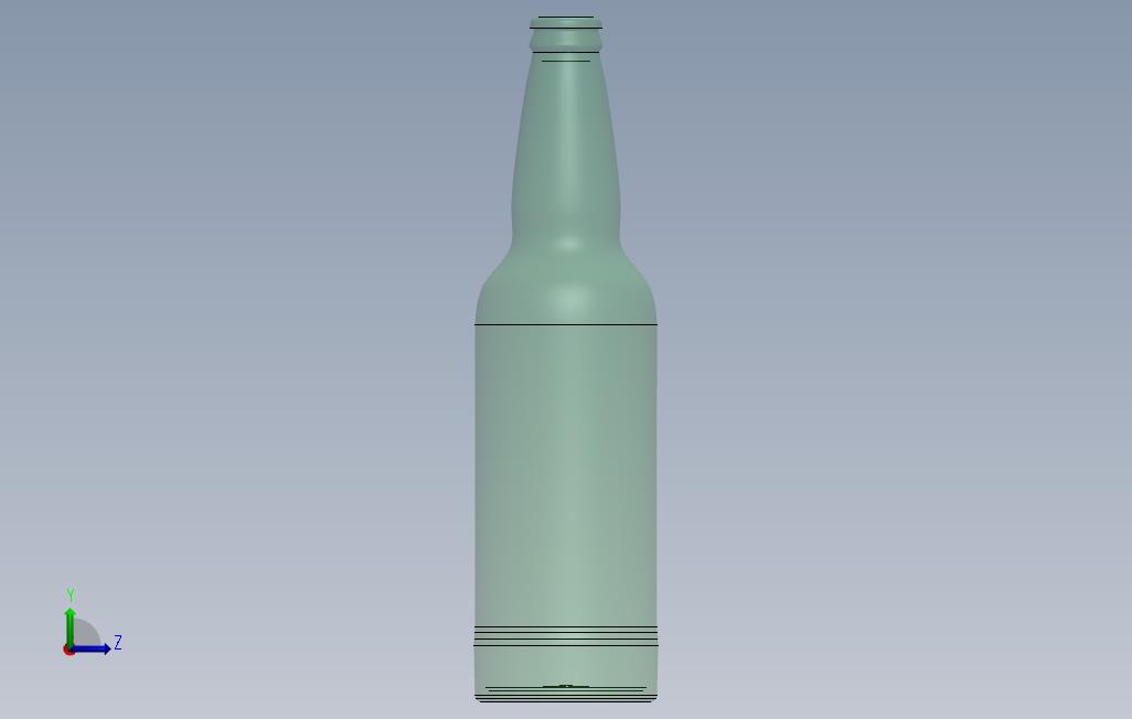 啤酒瓶 左侧视图