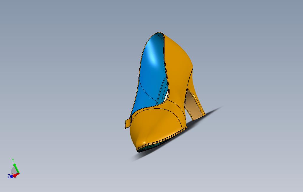 女士高跟鞋_SOLIDWORKS 2014_模型图纸免费下载 – 懒石网