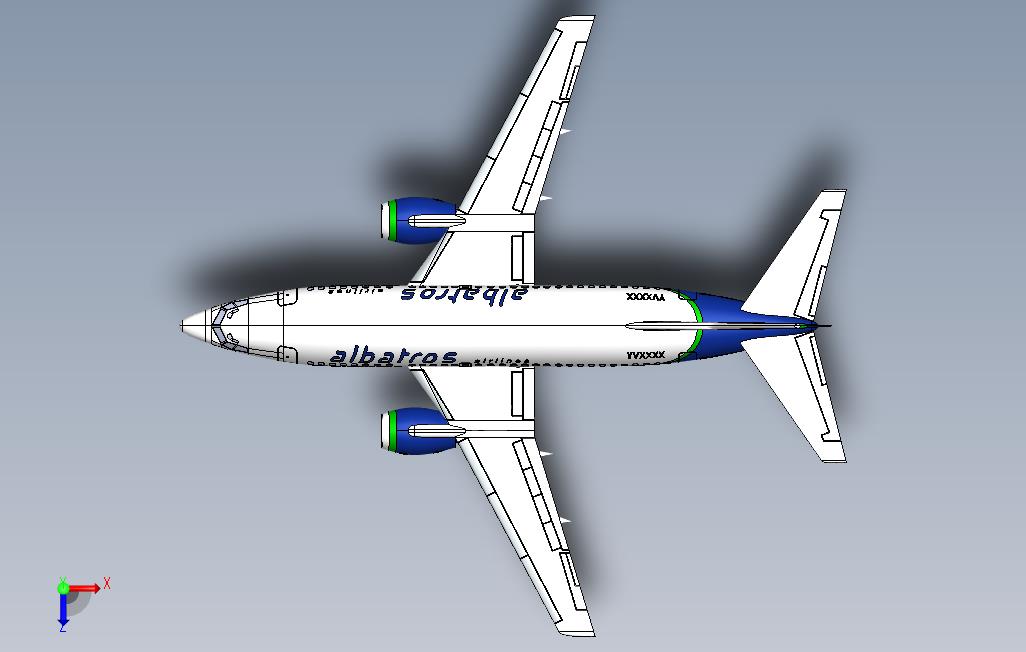 B737-5波音客机模型3D图纸SW213