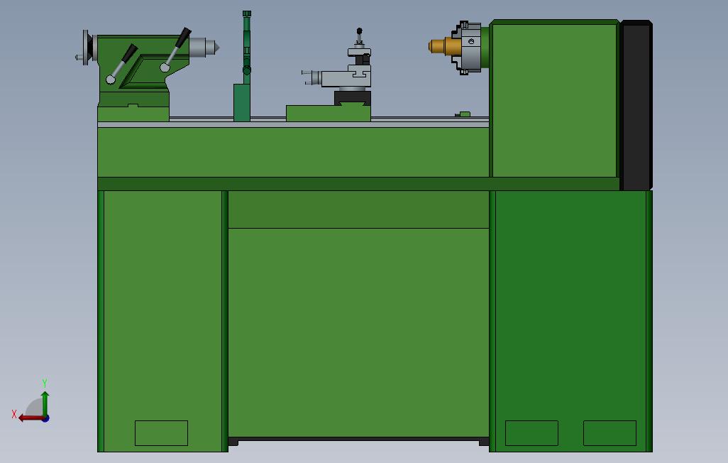 车削车床_SOLIDWORKS 2003_模型图纸免费下载 – 懒石网