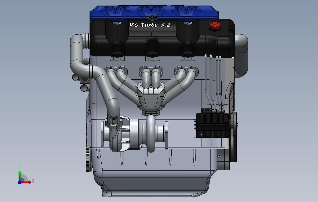 khelifaouiV6Turbo发动机图纸3D2升_SOLIDWORKS 2011_模型图纸免费下载 – 懒石网