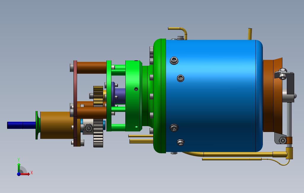 涡轮螺旋桨发动机模型 Solidworks 2012 模型图纸免费下载 懒石网