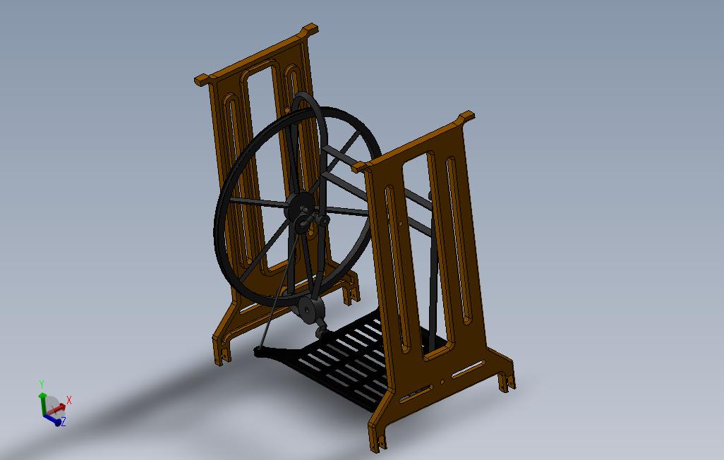 缝纫机底座solidworks模型