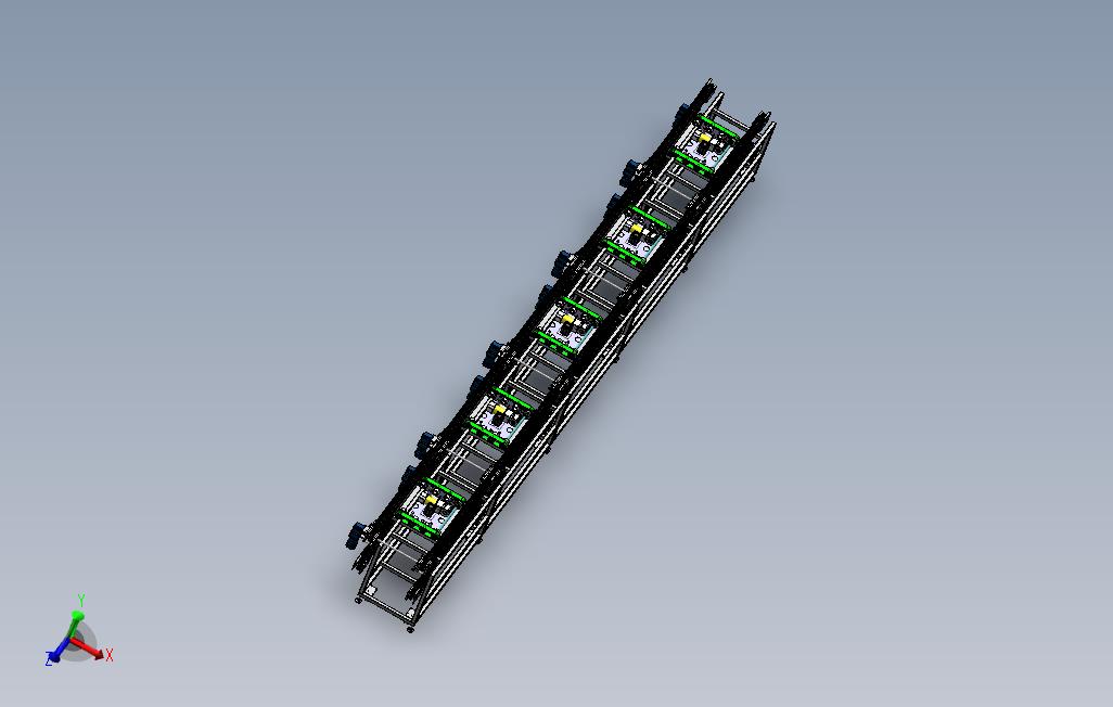 双层运输线体sw18可编辑_SOLIDWORKS 2018_模型图纸免费下载 – 懒石网
