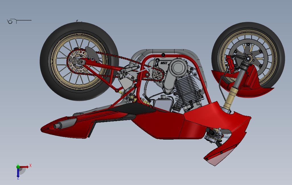 摩托车_SOLIDWORKS 2014_模型图纸免费下载 – 懒石网