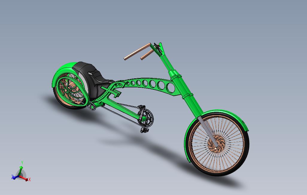 宽轮自行车模型