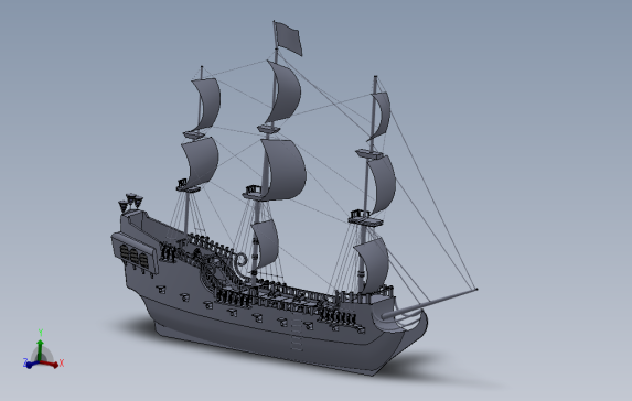 黑珍珠船模型
