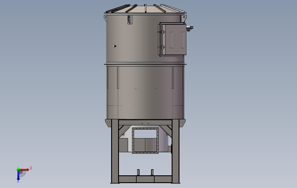 5000风量旋转RTO炉催化燃烧蓄热设备sw18可编辑_SOLIDWORKS 2018_模型图纸下载 – 懒石网