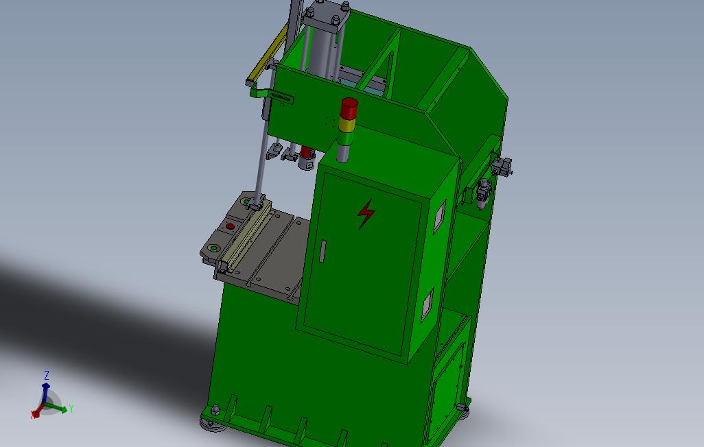 5T液压压机_SOLIDWORKS 2012_模型图纸下载 – 懒石网